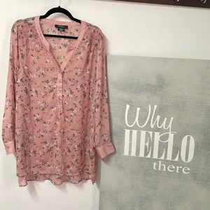 Satiny, sheer blouse to pair with your favourite leggings
